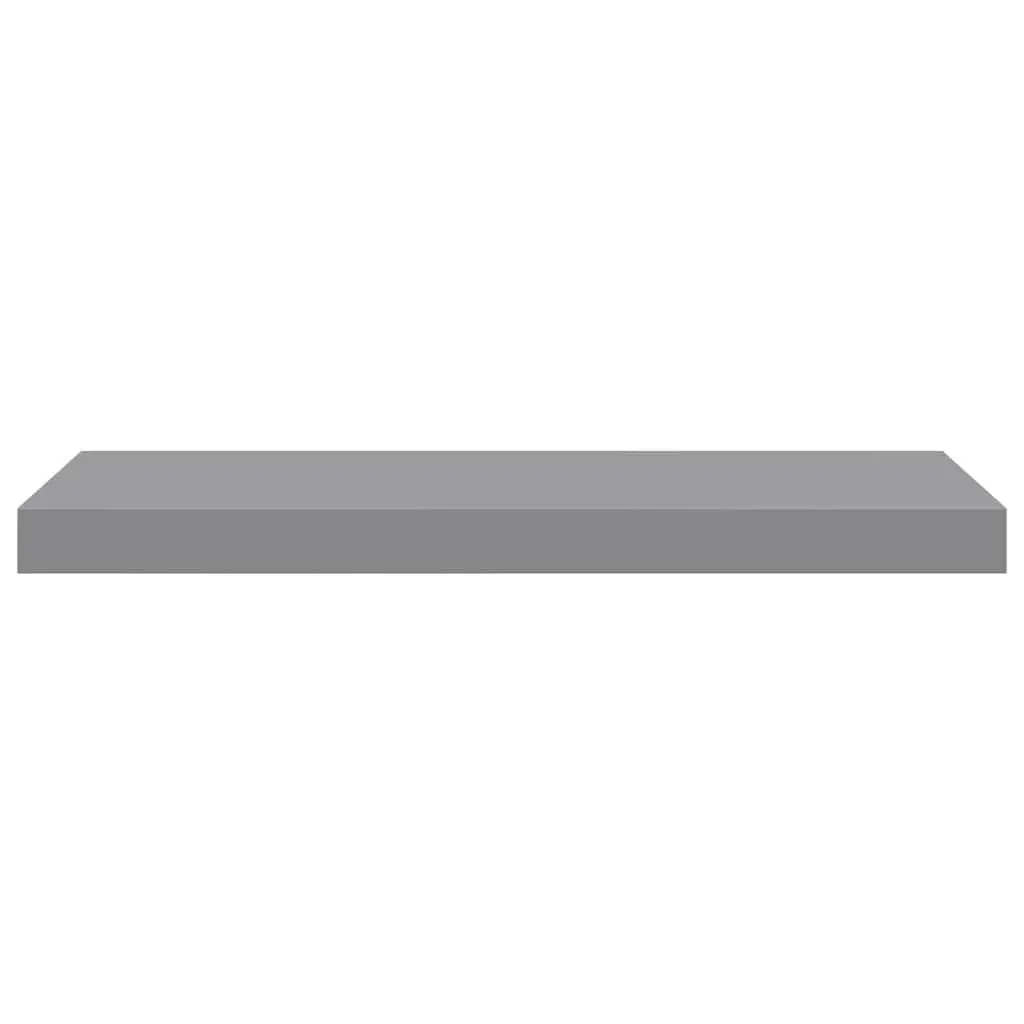 Floating Wall Shelf Grey 60 x 23.5 x 3.8 cm Invisible Mounting System Home Decor Organizer