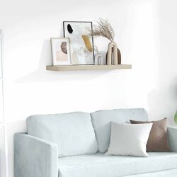 Brown Floating Wall Shelf with Invisible Mounting