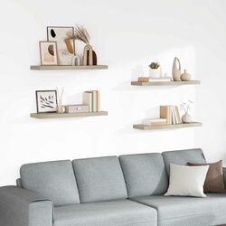Compact and Sturdy Floating Wall Shelves - 4 Pack