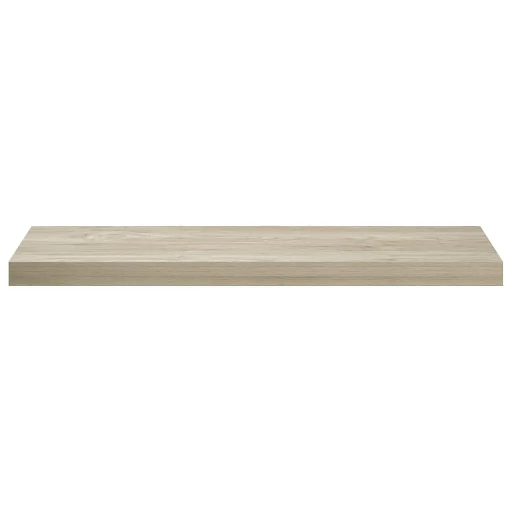 Floating Wall Shelves Brown 4 Piece Set Invisible Mounting Honeycomb MDF and Metal Frame