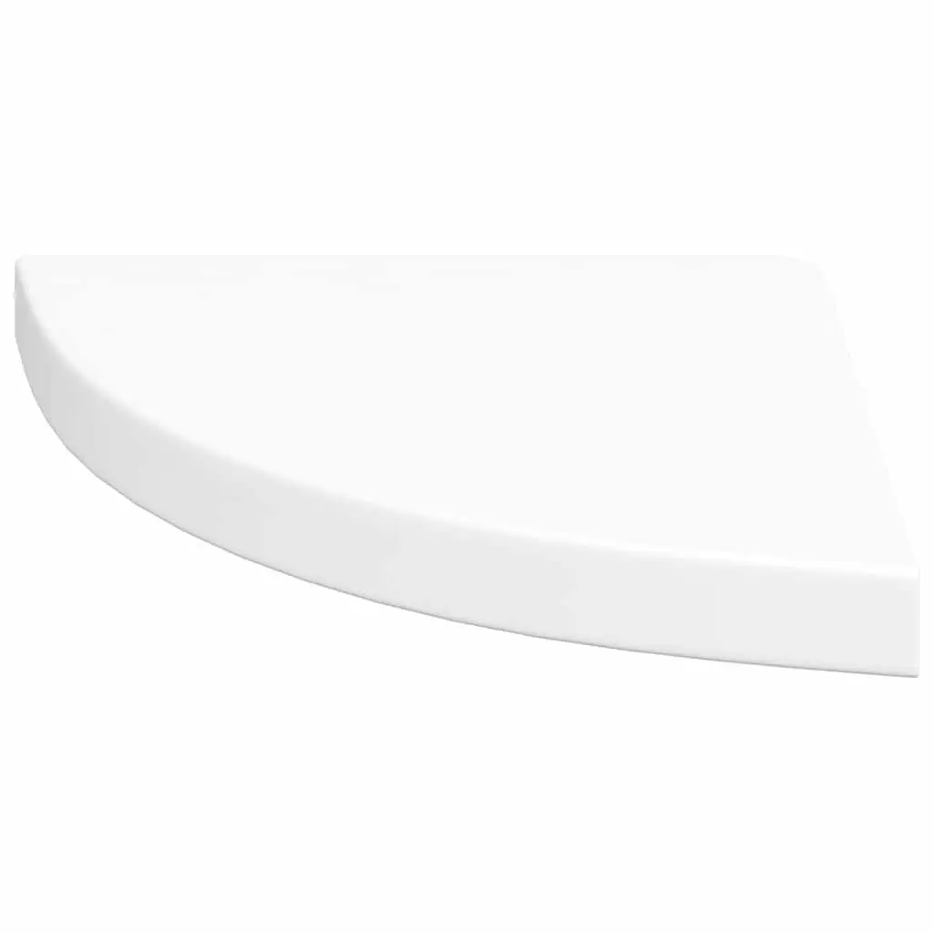 Floating Corner Shelves White 35x35x3.8 cm Invisible Mounting System 4 Piece