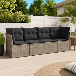 4 Piece Garden Sofa Set with Storage Options