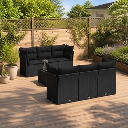 Concise 7 Piece Garden Sofa Set with Storage Bags
