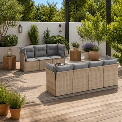 Compact and Stylish 8-Piece Outdoor Garden Sofa Set