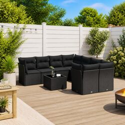 Compact 9 Piece Outdoor Sofa Set for Any Space