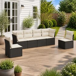 6-Piece Outdoor Sofa Set with Cushions