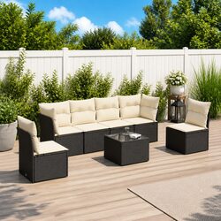 7 Piece Outdoor Sofa Set with Cushions