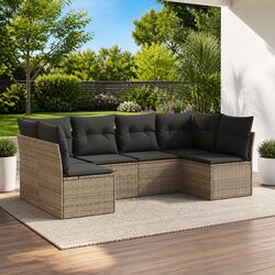 Confidently Designed 6 Piece Outdoor Garden Sofa Set