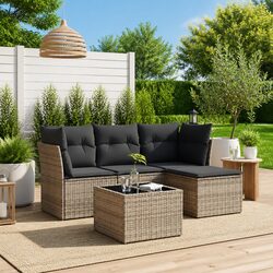 Compact 5-Piece Garden Sofa Set for Outdoor Use