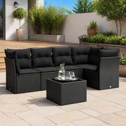 6-Piece Garden Sofa Set for Outdoors