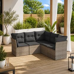 Compact 5-Piece Outdoor Sofa Set with Cushions