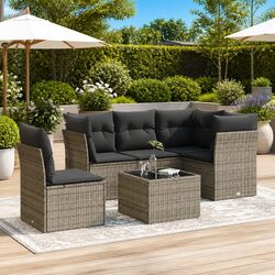 Compact and Stylish 6 Piece Outdoor Sofa Set