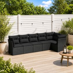 6 Piece Garden Sofa Set