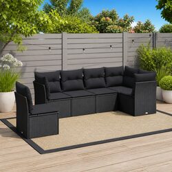 6 Piece Garden Sofa Set