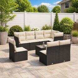 Concise 9-Piece Outdoor Sofa Set for Comfort