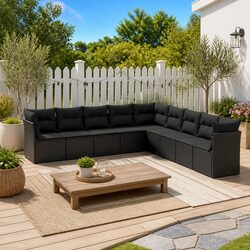 Compact and Stylish 9 Piece Garden Sofa Set