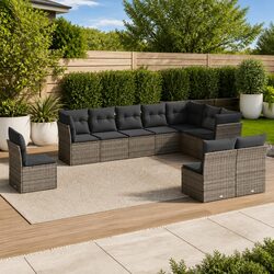 Compact and Stylish 10-Piece Outdoor Sofa Set