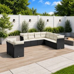 Concise 9 Piece Garden Sofa Set for Outdoors