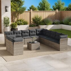 Compact and Versatile Garden Sofa Set in Grey