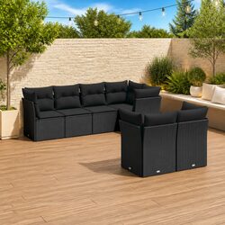 Concise 7 Piece Garden Sofa Set with Storage Options