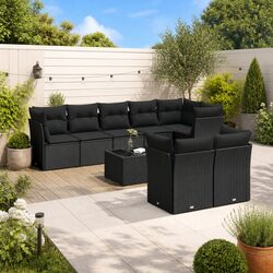 Compact and Stylish 9-Piece Garden Sofa Set