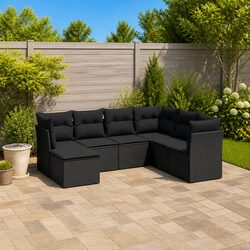 7 Piece Garden Sofa Set: Comfort Meets Durability