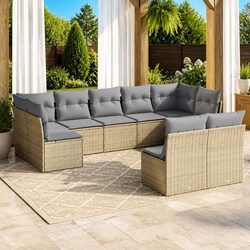 Compact 9-Piece Outdoor Sofa Set for Your Space