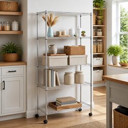 5-Tier Wire Shelf with Wheels