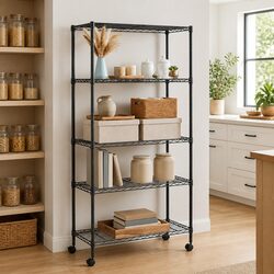 Organize Your Life with a 5-Tier Storage Shelf on Wheels