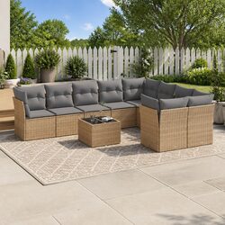 Concise Overview of 10-Piece Beige Garden Sofa Set
