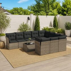 11 Piece Garden Sofa Set in Grey