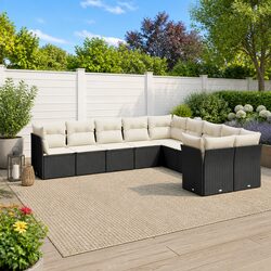 Compact and Stylish 10 Piece Garden Sofa Set