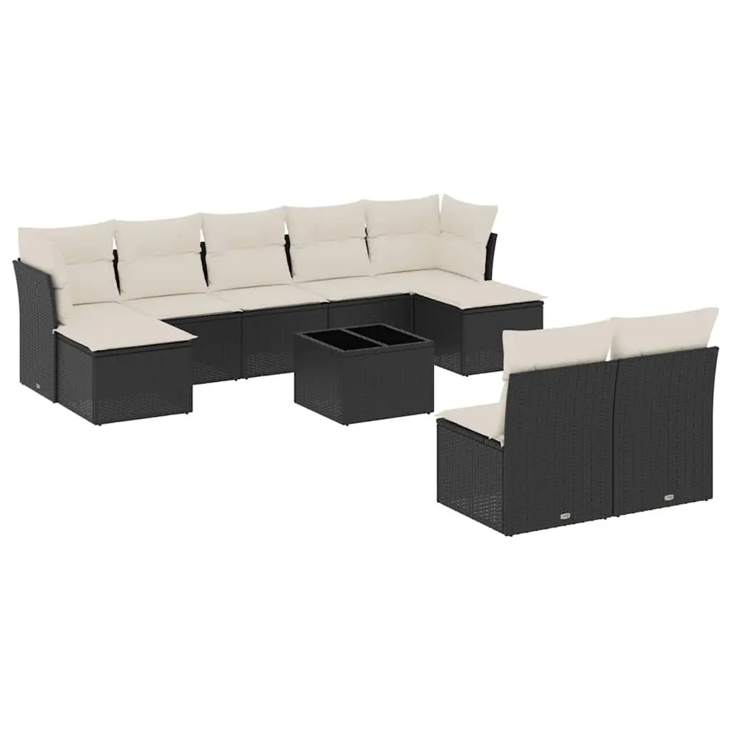 Garden Sofa Set 10 Piece Outdoor Furniture Patio Sectional with Storage Cushions