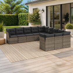 11-Piece Sofa Set in Grey
