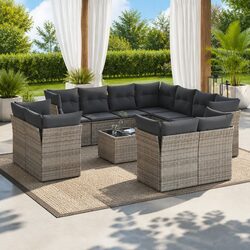 Compact 12-Piece Sofa Set for Your Outdoor Needs