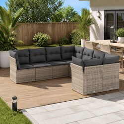 8-Piece Garden Sofa Set for Outdoors