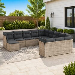 Compact 12 Piece Garden Sofa Set for Outdoor Relaxation