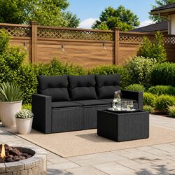 Compact and Versatile Outdoor Sofa Set: 4 Pieces