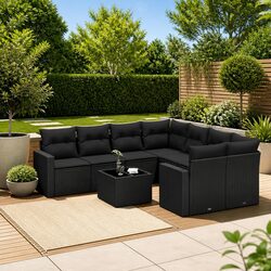 Compact 9-Piece Outdoor Sofa Set for Relaxation