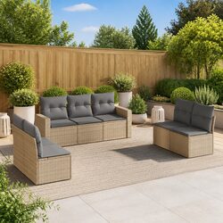 7 Piece Garden Sofa Set with Storage Options