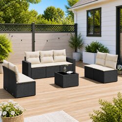 8-Piece Modular Sofa Set for Outdoor Spaces