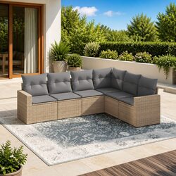 6 Piece Garden Sofa Set - Elegant Outdoor Furniture