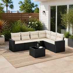 7-Piece Outdoor Sectional Sofa Set - Perfect for Gatherings