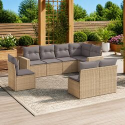 Compact and Stylish 8-Piece Outdoor Sofa Set