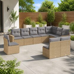 Concise 10 Piece Outdoor Sectional Sofa Set Overview