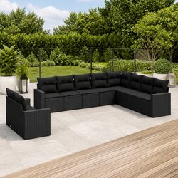 10-Piece Outdoor Sectional Sofa Set with Storage Options