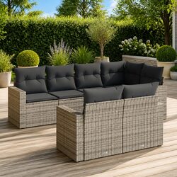 7 Piece Outdoor Garden Sofa Set in Grey