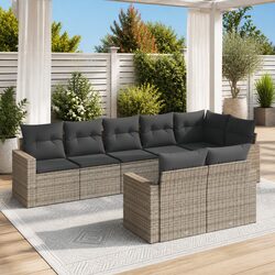 8 Piece Garden Sofa Set with Padded Cushions