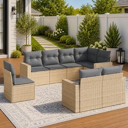 Cozy 8-Piece Outdoor Sofa Set for Relaxation