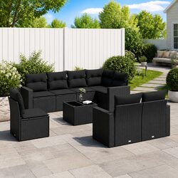 Compact 9-Piece Outdoor Sectional Sofa Set, Easy Care